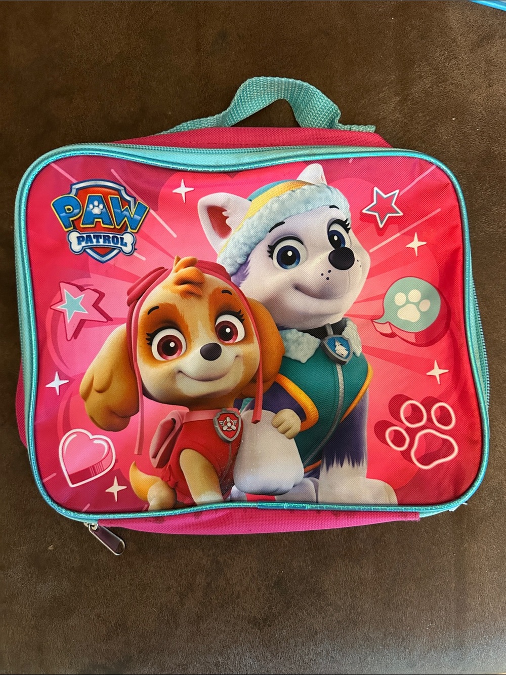 Paw Patrol Pink and Teal Insulated Kids Lunch Bag